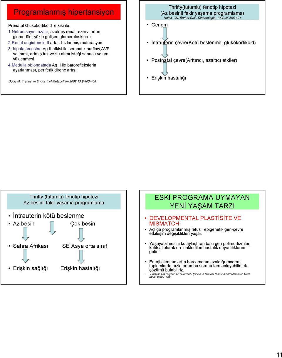 Medulla oblongatada Ag II ile baroreflekslerin ayarlanması, periferik direnç artışı Dodic M. Trends in Endocrinol Metabolism 2002,13:9,403-408.