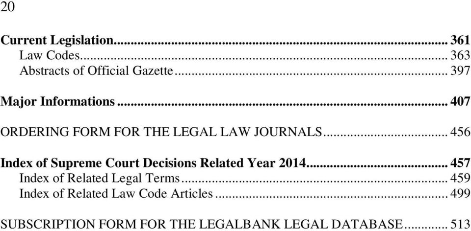 .. 456 Index of Supreme Court Decisions Related Year 2014.