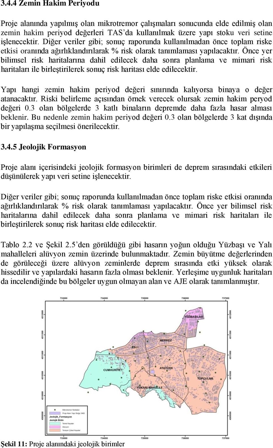 Önce yer bilimsel risk haritalarına dahil edilecek daha sonra planlama ve mimari risk haritaları ile birleştirilerek sonuç risk haritası elde edilecektir.