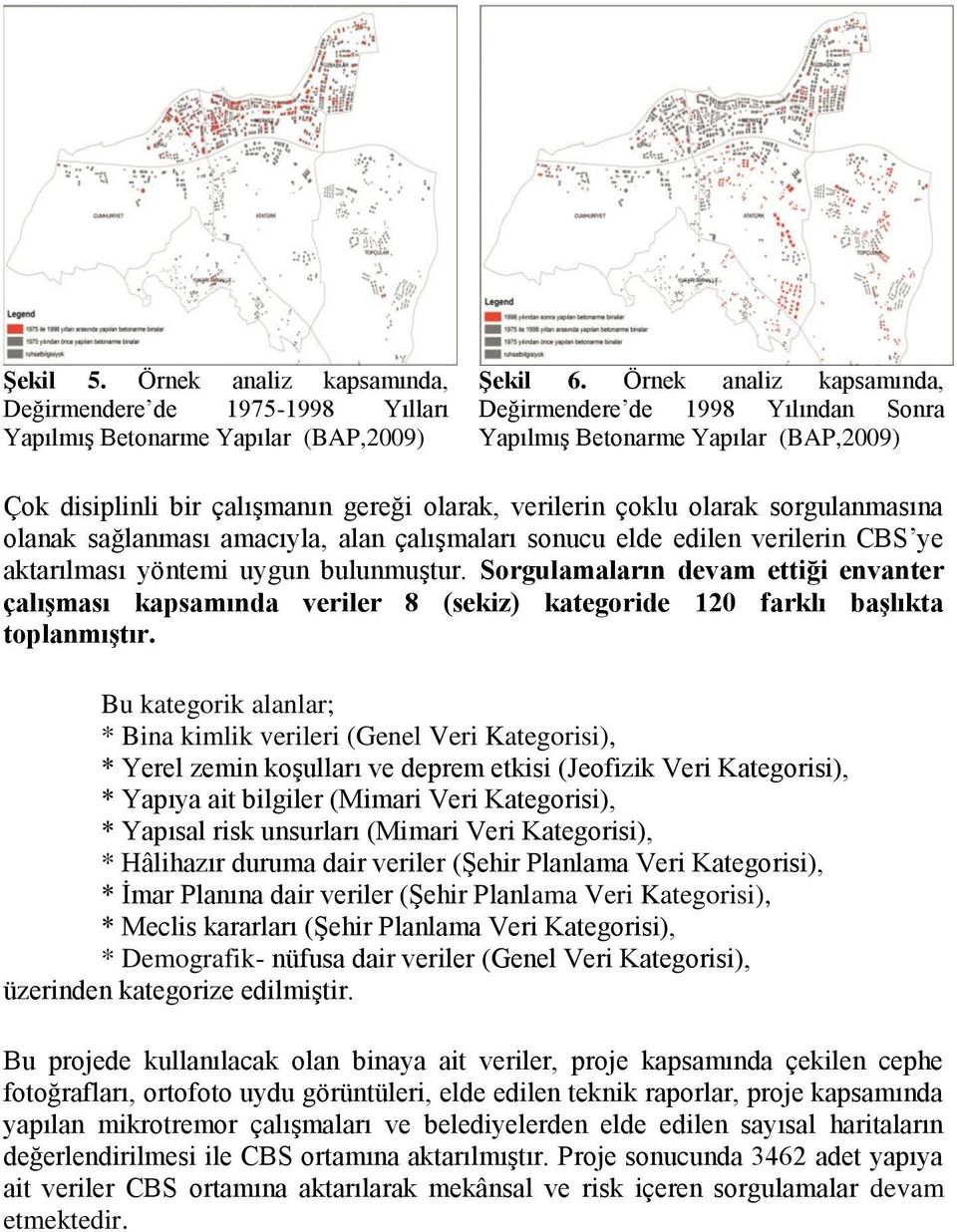 amacıyla, alan çalışmaları sonucu elde edilen verilerin CBS ye aktarılması yöntemi uygun bulunmuştur.