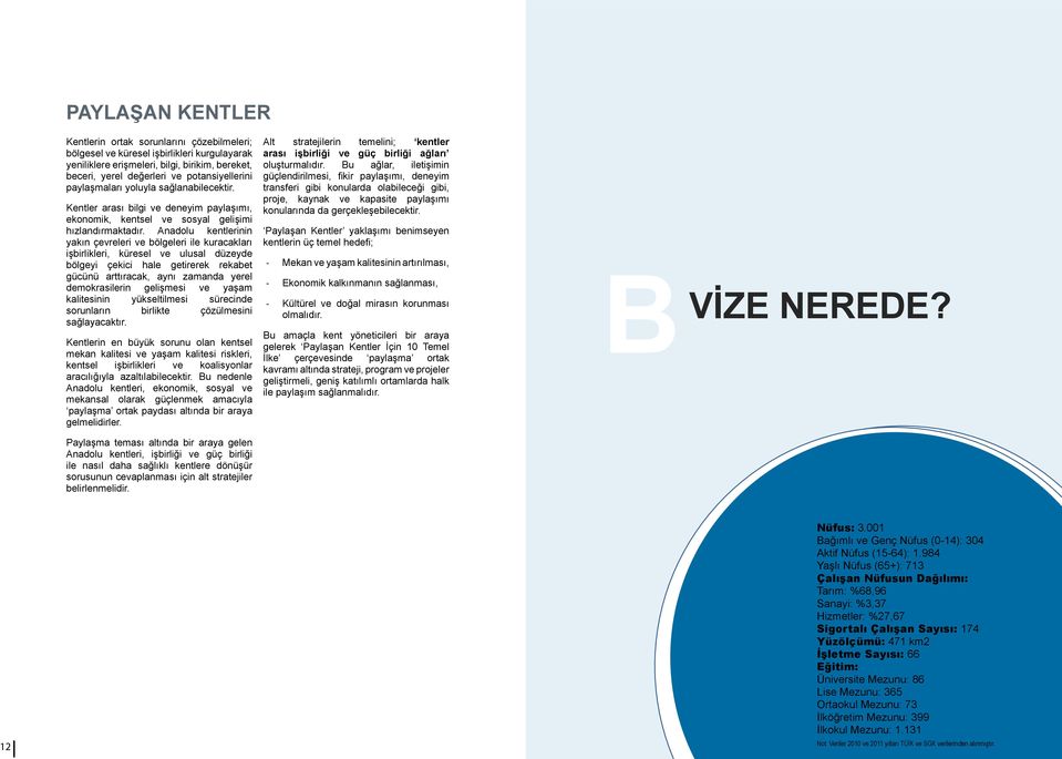 Anadolu kentlerinin yakın çevreleri ve bölgeleri ile kuracakları işbirlikleri, küresel ve ulusal düzeyde bölgeyi çekici hale getirerek rekabet gücünü arttıracak, aynı zamanda yerel demokrasilerin