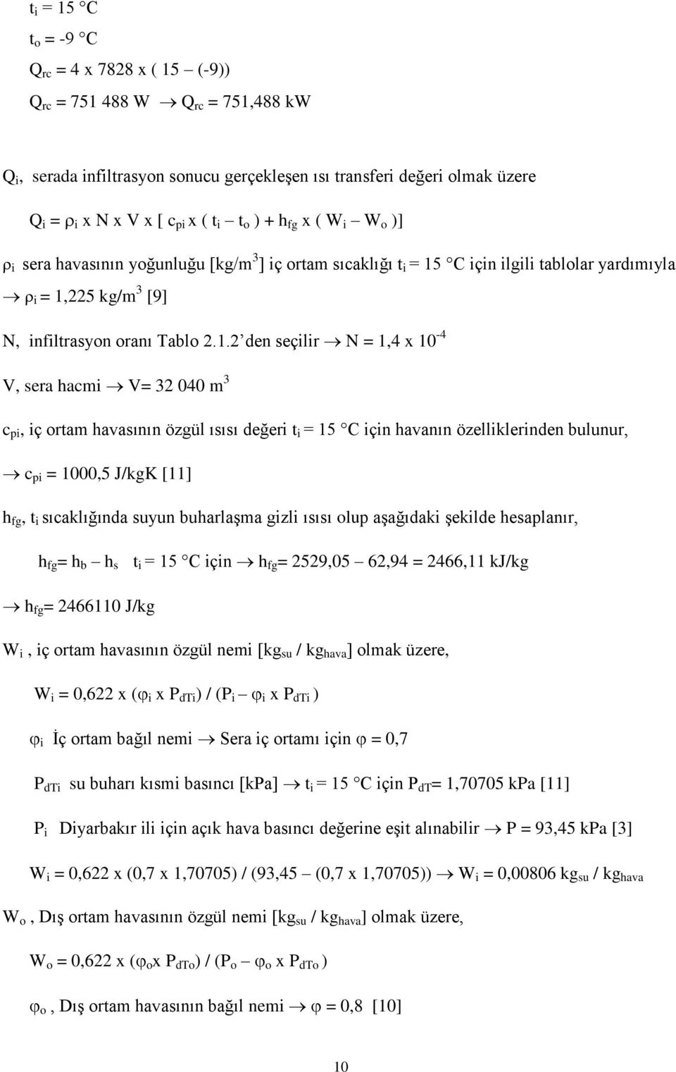 C için ilgili tablolar yardımıyla i = 1,