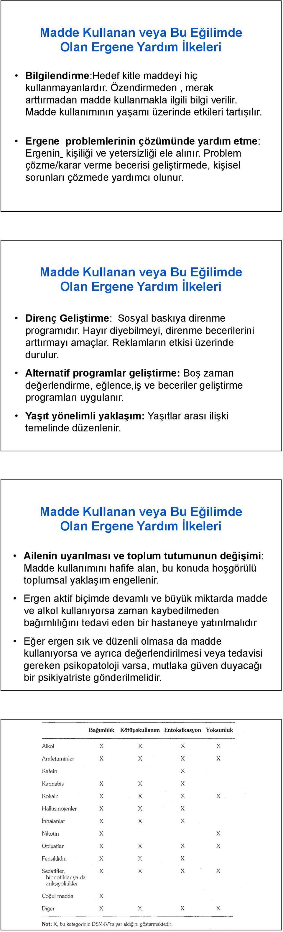 Problem çözme/karar verme becerisi geliştirmede, kişisel sorunları çözmede yardımcı olunur.