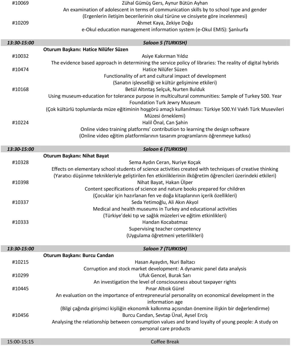 The evidence bsed pproch in determining the service policy of librries: The relity of digitl hybrids #10474 Htice Nilüfer Süzen Functionlity of rt nd culturl impct of development (Sntın işlevselliği