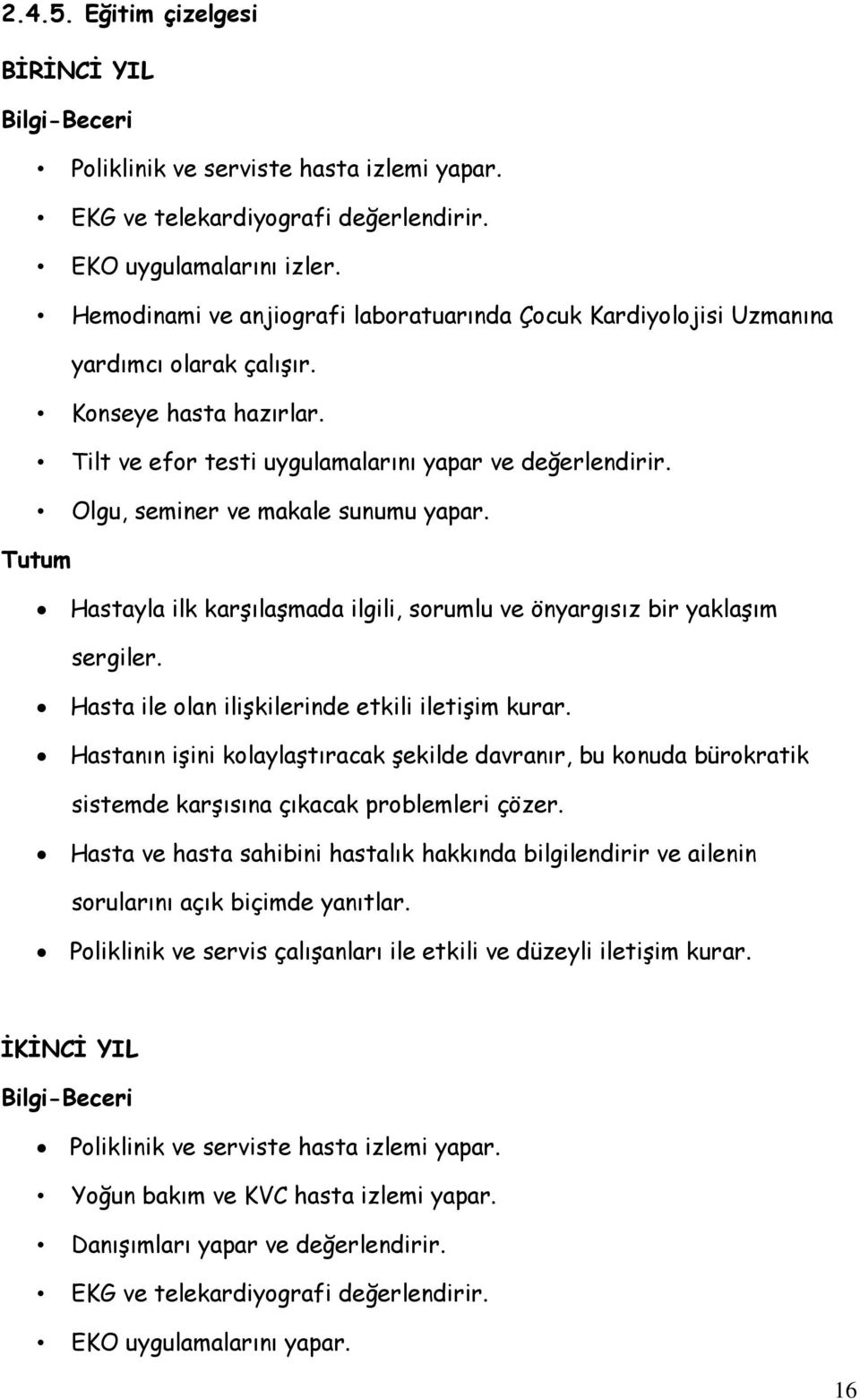 Olgu, seminer ve makale sunumu yapar. Tutum Hastayla ilk karşılaşmada ilgili, sorumlu ve önyargısız bir yaklaşım sergiler. Hasta ile olan ilişkilerinde etkili iletişim kurar.