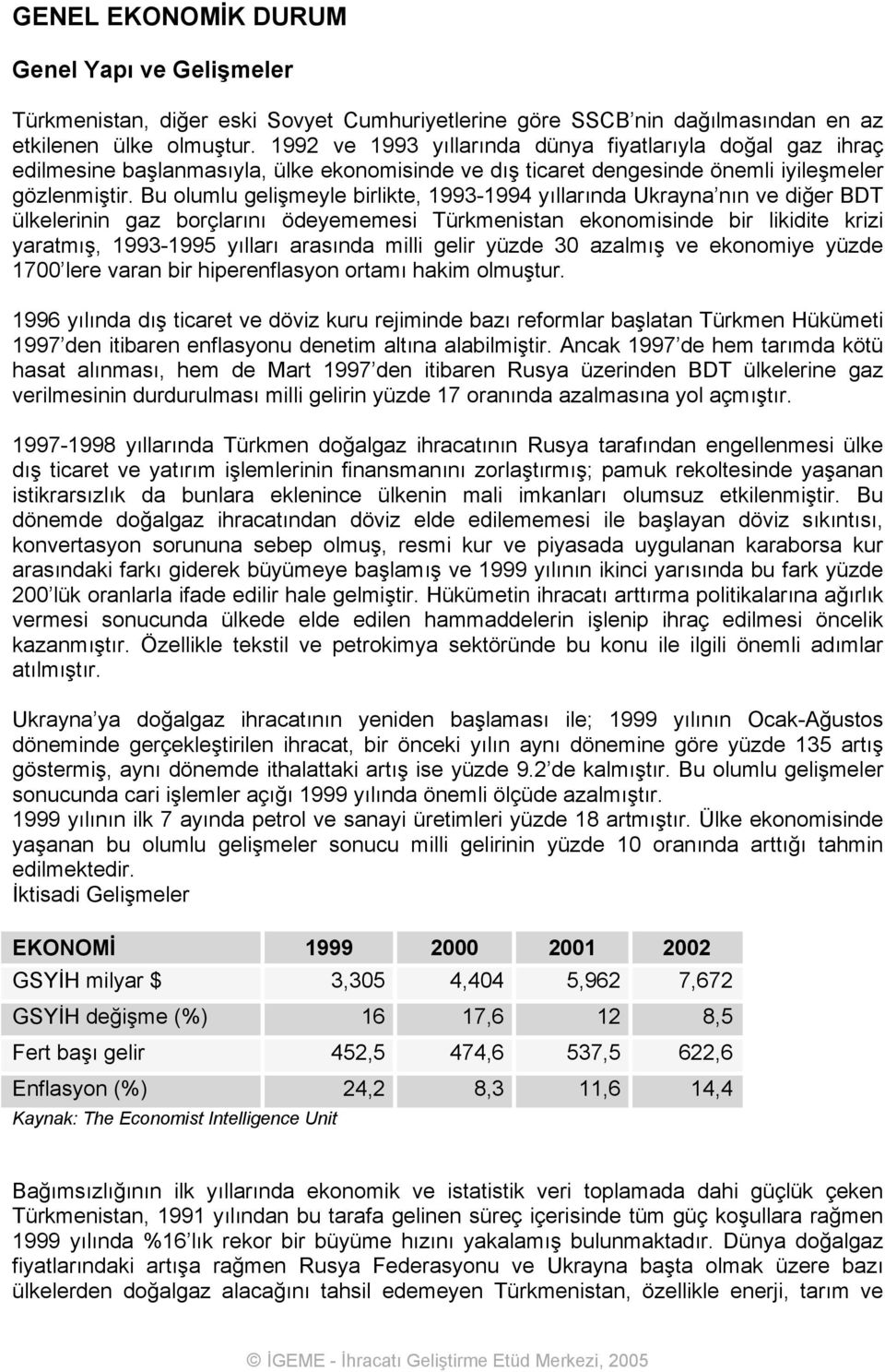 Bu olumlu gelişmeyle birlikte, 1993-1994 yıllarında Ukrayna nın ve diğer BDT ülkelerinin gaz borçlarını ödeyememesi Türkmenistan ekonomisinde bir likidite krizi yaratmış, 1993-1995 yılları arasında