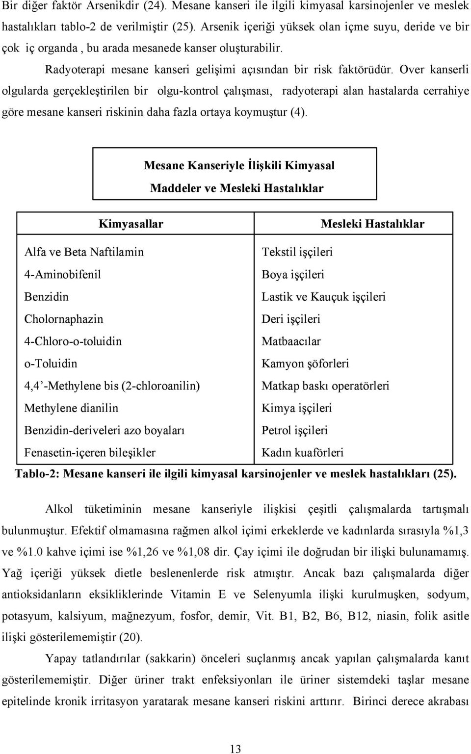 Over kanserli olgularda gerçekleştirilen bir olgu-kontrol çalışması, radyoterapi alan hastalarda cerrahiye göre mesane kanseri riskinin daha fazla ortaya koymuştur (4).