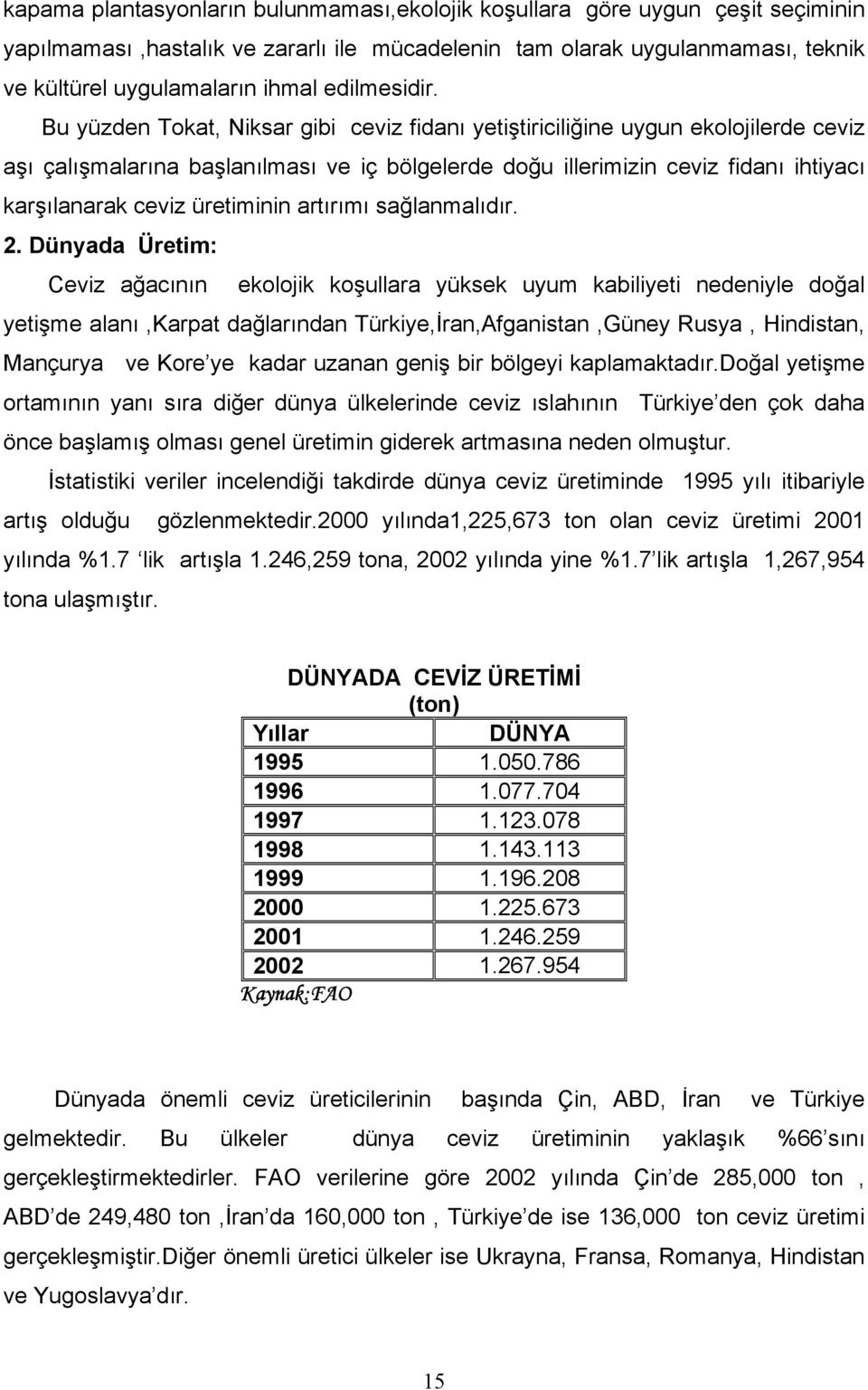 Bu yüzden Tokat, Niksar gibi ceviz fidanõ yetiştiriciliğine uygun ekolojilerde ceviz aşõ çalõşmalarõna başlanõlmasõ ve iç bölgelerde doğu illerimizin ceviz fidanõ ihtiyacõ karşõlanarak ceviz