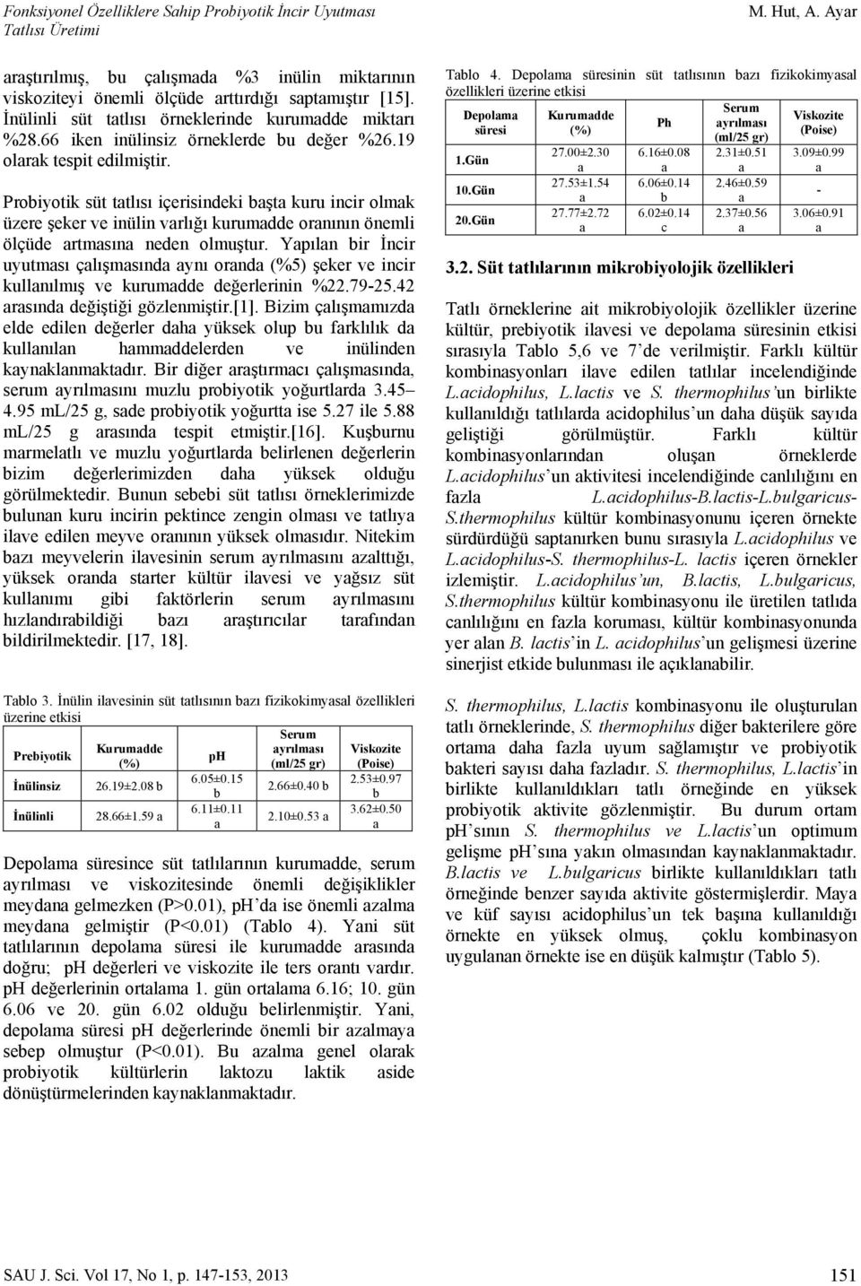 Proiyotik süt ttlısı içerisindeki şt kuru incir olmk üzere şeker ve inülin vrlığı kurumdde ornının önemli ölçüde rtmsın neden olmuştur.