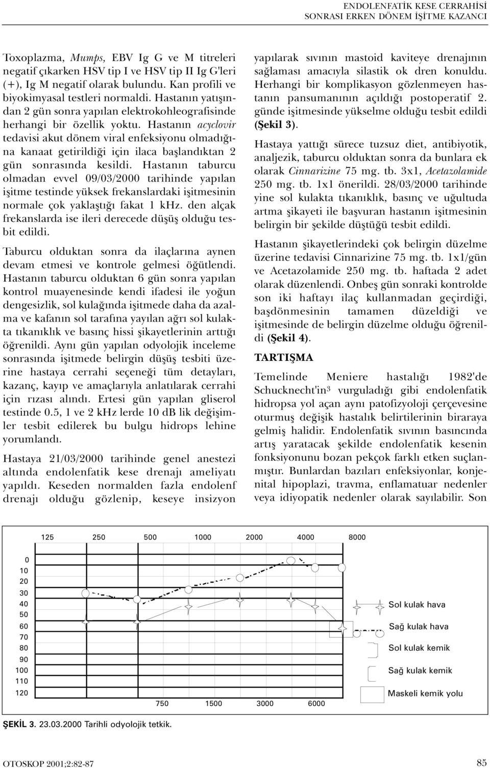 Hastanýn acyclovir tedavisi akut dönem viral enfeksiyonu olmadýðýna kanaat getirildiði için ilaca baþlandýktan 2 gün sonrasýnda kesildi.