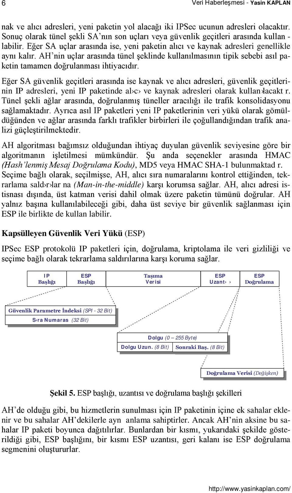 AH nin uçlar arasında tünel şeklinde kullanılmasının tipik sebebi asıl paketin tamamen doğrulanması ihtiyacıdır.