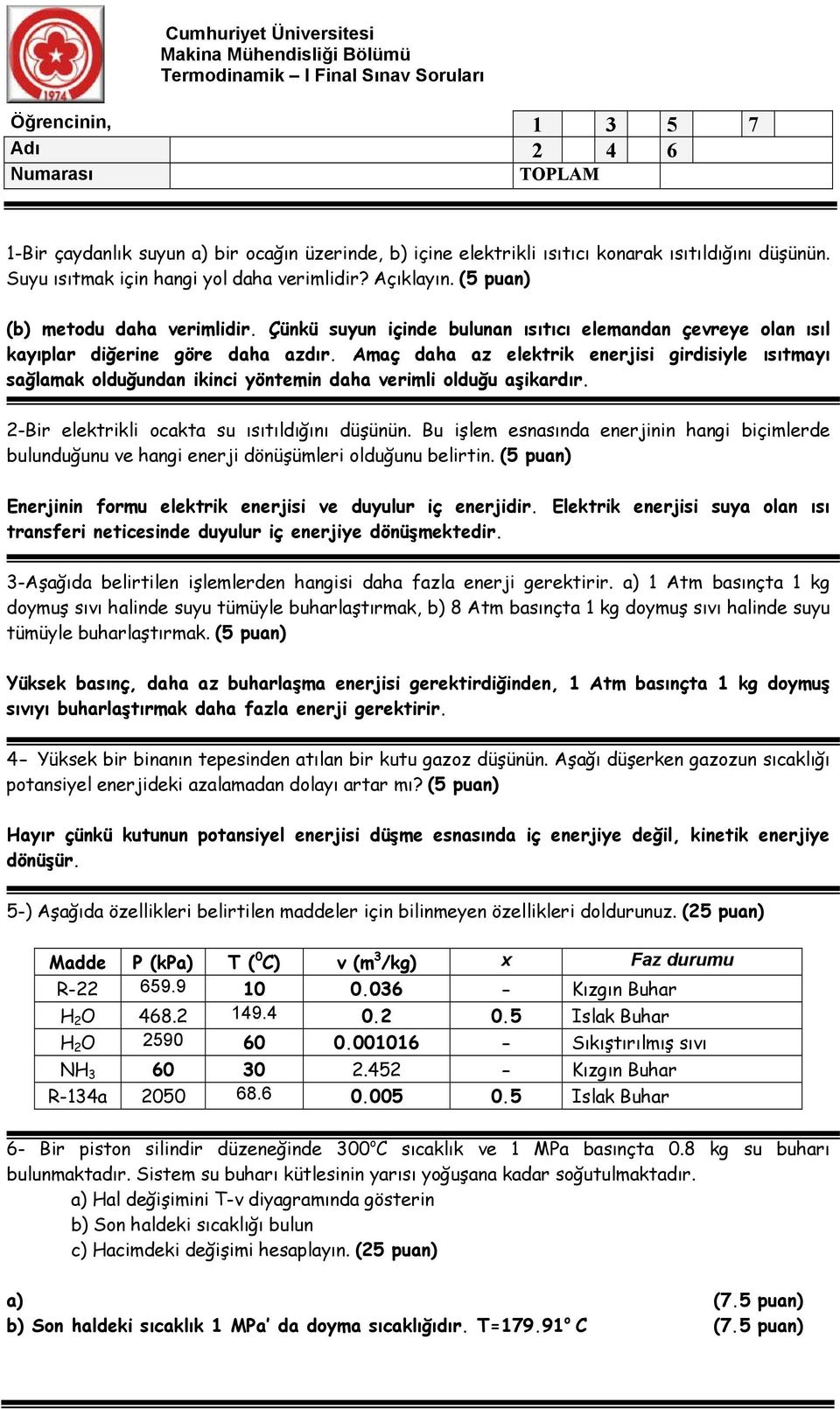 Açıklayın (5 puan) (b) etodu daha erilidir Çünkü suyun içinde bulunan ısıtıcı eleandan çereye olan ısıl kayıplar diğerine göre daha azdır Aaç daha az elektrik enerjisi girdisiyle ısıtayı sağlaak