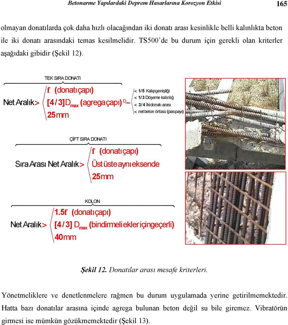 TEK SIRA DONATI 64444444744444448 Net Aralık > f ( donatıçapı) [4/3] D ( agregaçapı) 25mm max D max < 1/5 Kalıpgenişliği < 1/3 Döşeme kalınlığ < 3/4İkidonatı arası < netbeton örtüsü ( paspayı ) ÇİFT