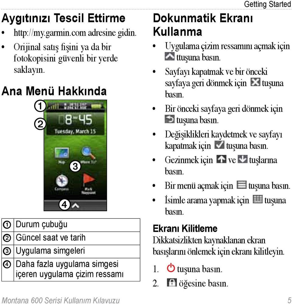 çizim ressamını açmak için ttuşuna basın. Sayfayı kapatmak ve bir önceki sayfaya geri dönmek için tuşuna basın. Bir önceki sayfaya geri dönmek için tuşuna basın.