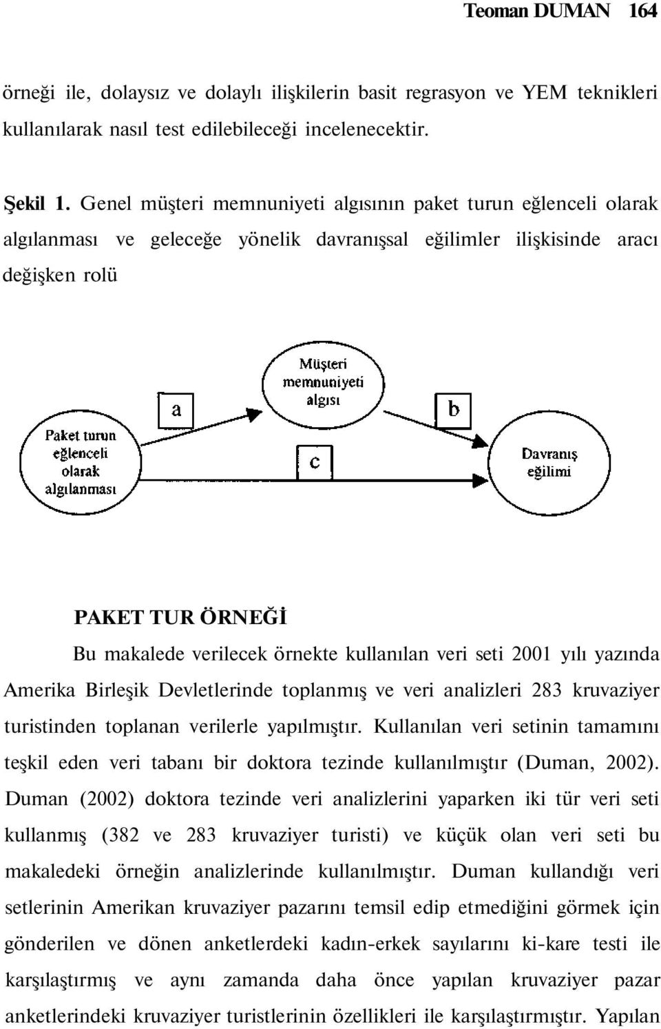 kullanılan veri seti 2001 yılı yazında Amerika Birleşik Devletlerinde toplanmış ve veri analizleri 283 kruvaziyer turistinden toplanan verilerle yapılmıştır.