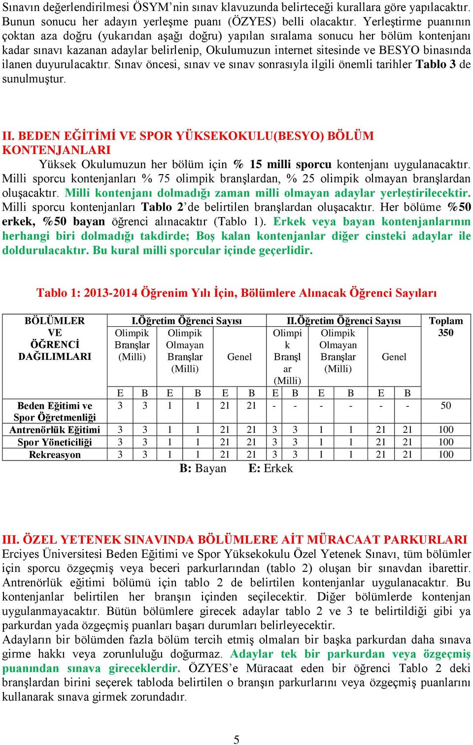 ilanen duyurulacaktır. Sınav öncesi, sınav ve sınav sonrasıyla ilgili önemli tarihler Tablo 3 de sunulmuştur. II.