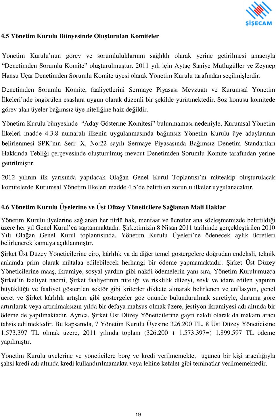 Denetimden Sorumlu Komite, faaliyetlerini Sermaye Piyasası Mevzuatı ve Kurumsal Yönetim İlkeleri nde öngörülen esaslara uygun olarak düzenli bir şekilde yürütmektedir.