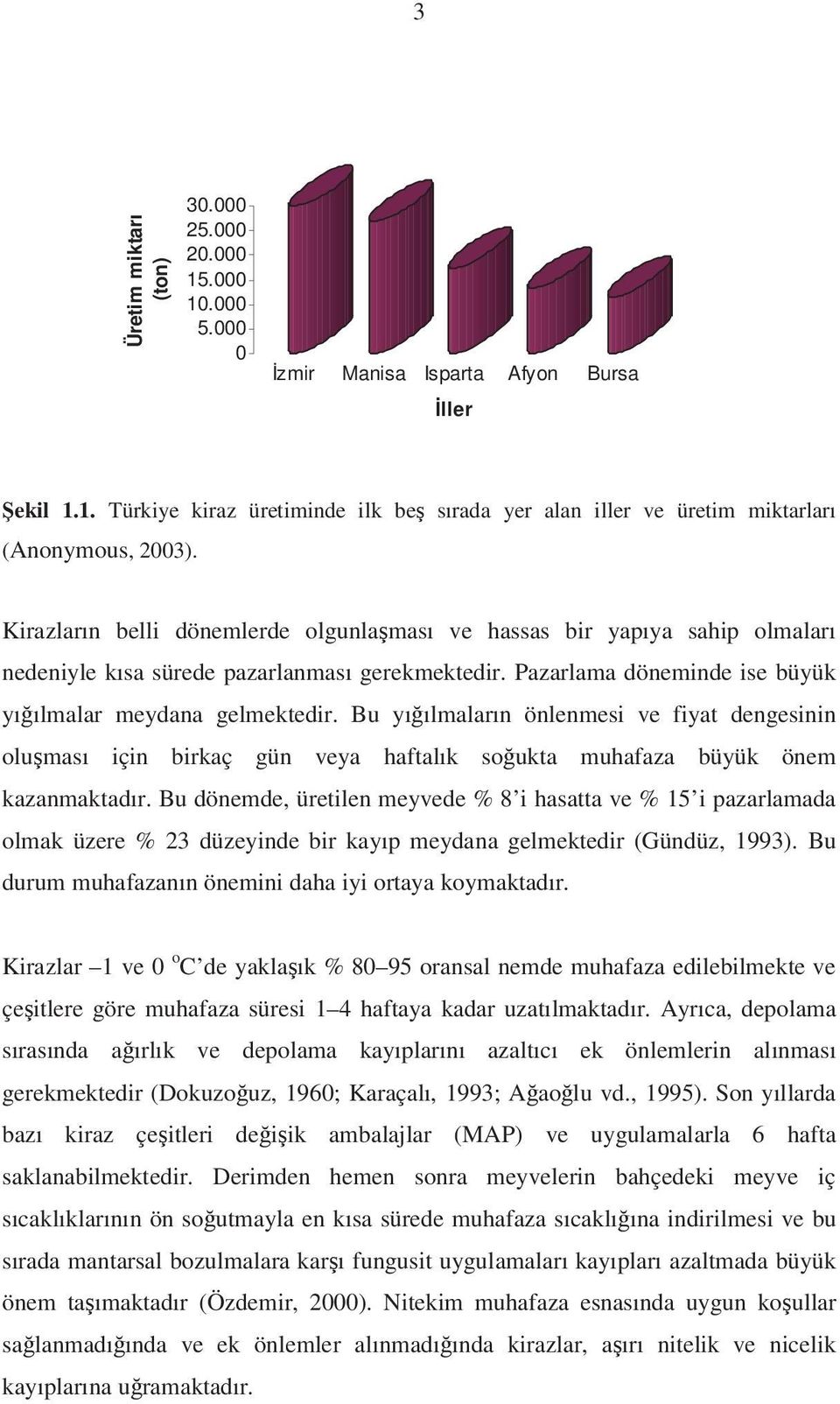 Bu yı ılmaların önlenmesi ve fiyat dengesinin olu ması için birkaç gün veya haftalık so ukta muhafaza büyük önem kazanmaktadır.