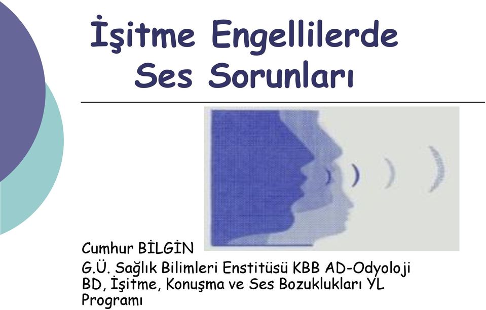 Sağlık Bilimleri Enstitüsü KBB