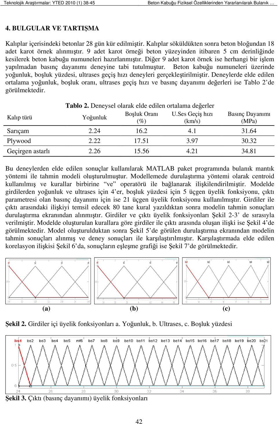 Diğer 9 adet karot örnek ise herhangi bir işlem yapılmadan basınç dayanımı deneyine tabi tutulmuştur.