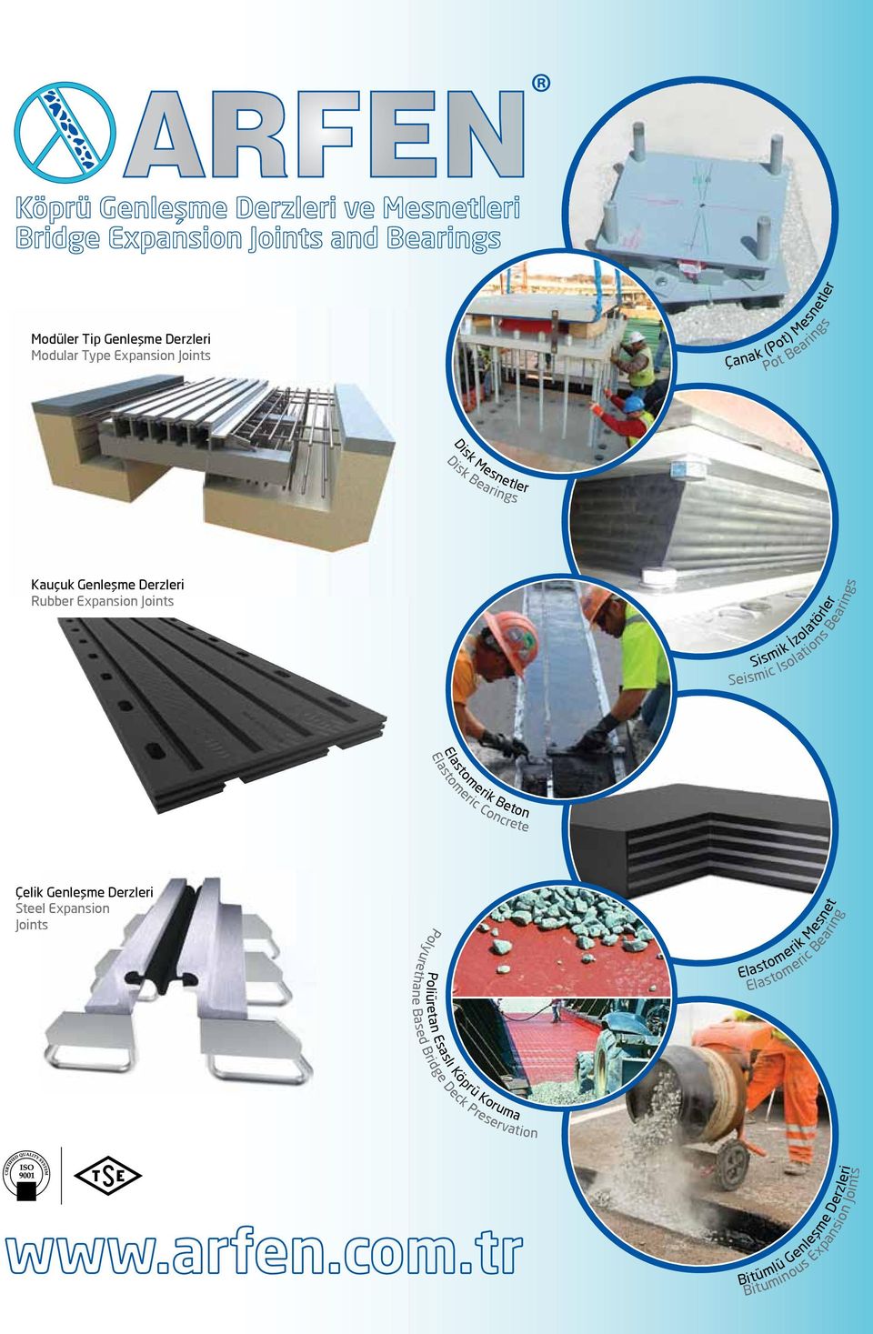 Beton Elastomeric Concrete Çelik Genleşme Derzleri Steel Expansion Joints Elastomerik Mesnet Elastomeric Bearing