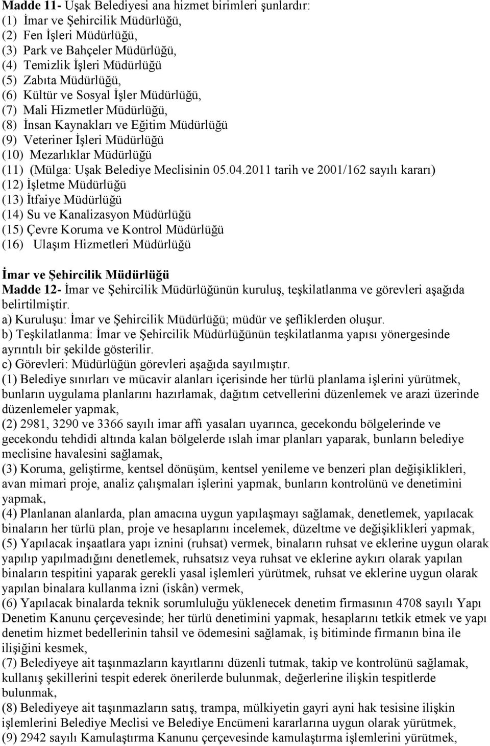 Belediye Meclisinin 05.04.