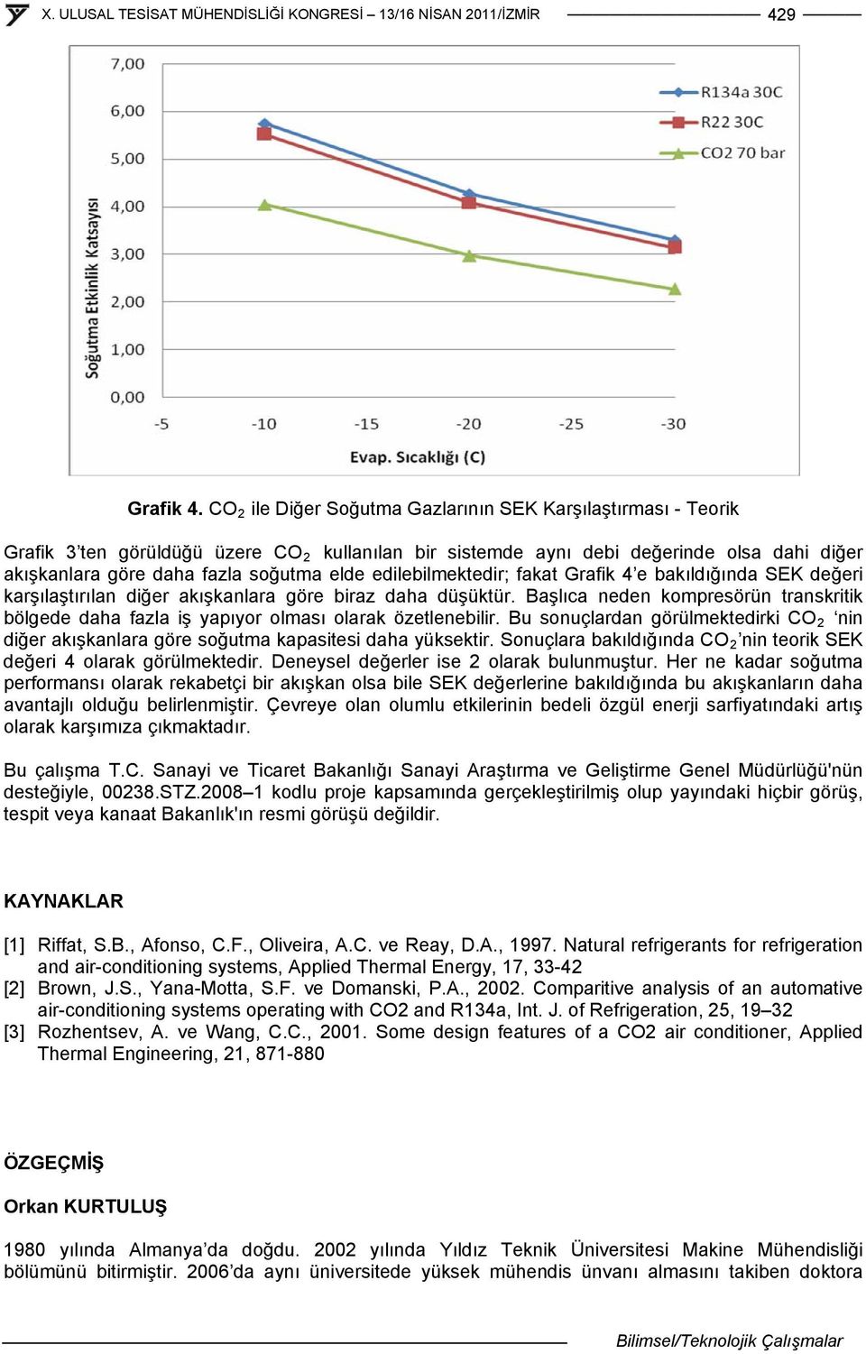 edilebilmektedir; fakat Grafik 4 e bakıldığında SEK değeri karşılaştırılan diğer akışkanlara göre biraz daha düşüktür.