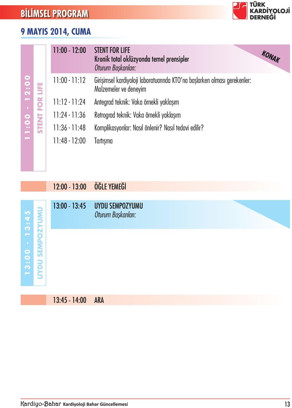 Vaka örnekli yaklaşım 11:24-11:36 Retrograd teknik: Vaka örnekli yaklaşım 11:36-11:48 Komplikasyonlar: Nasıl önlenir?