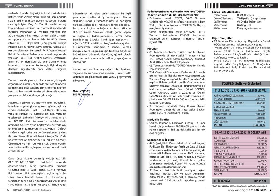 Cem Boneval e doping bilgilendirme semineri ve otomobil sporlarında medikal müdahale ve medikal yönetim için 30 un üstünde katılımcıya vermiş olduğu teorik ve uygulamalı seminerler için teşekkür