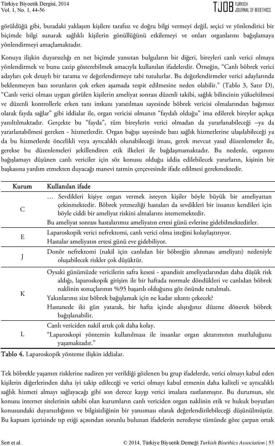 Konuya ilişkin duyarsızlığı en net biçimde yansıtan bulguların bir diğeri, bireyleri canlı verici olmaya yönlendirmek ve bunu cazip gösterebilmek amacıyla kullanılan ifadelerdir.