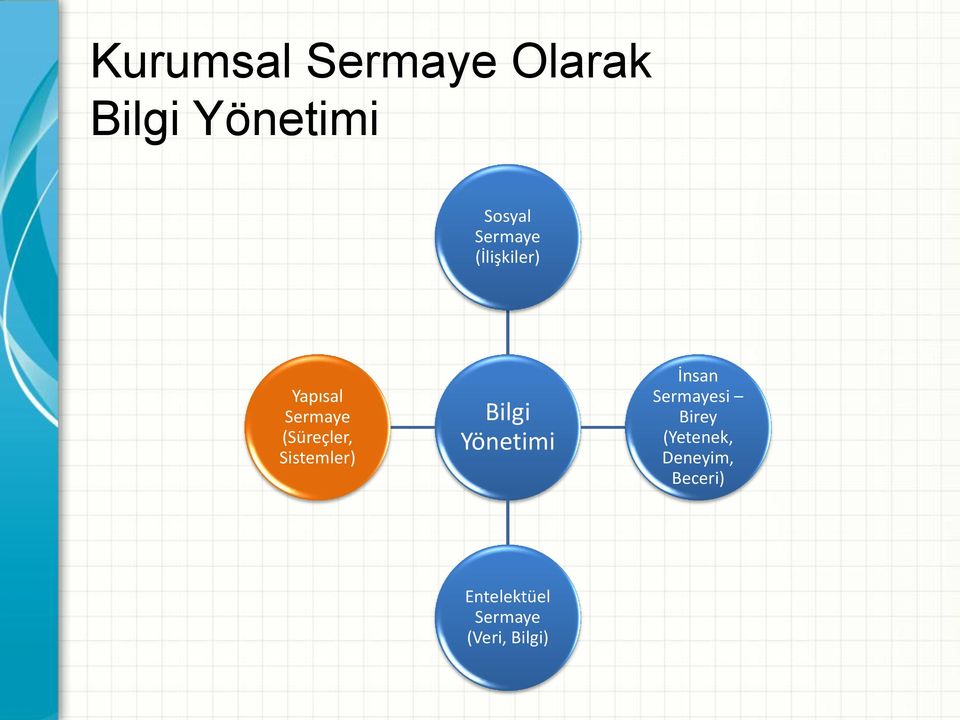 Sistemler) Bilgi Yönetimi İnsan Sermayesi Birey