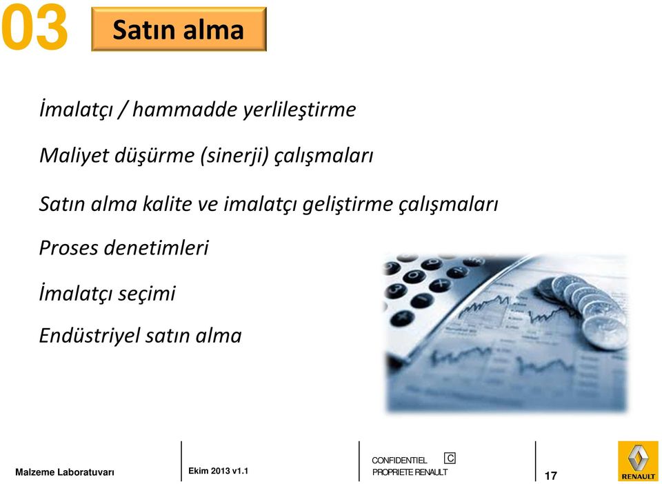 kalite ve imalatçı geliştirme çalışmaları Proses