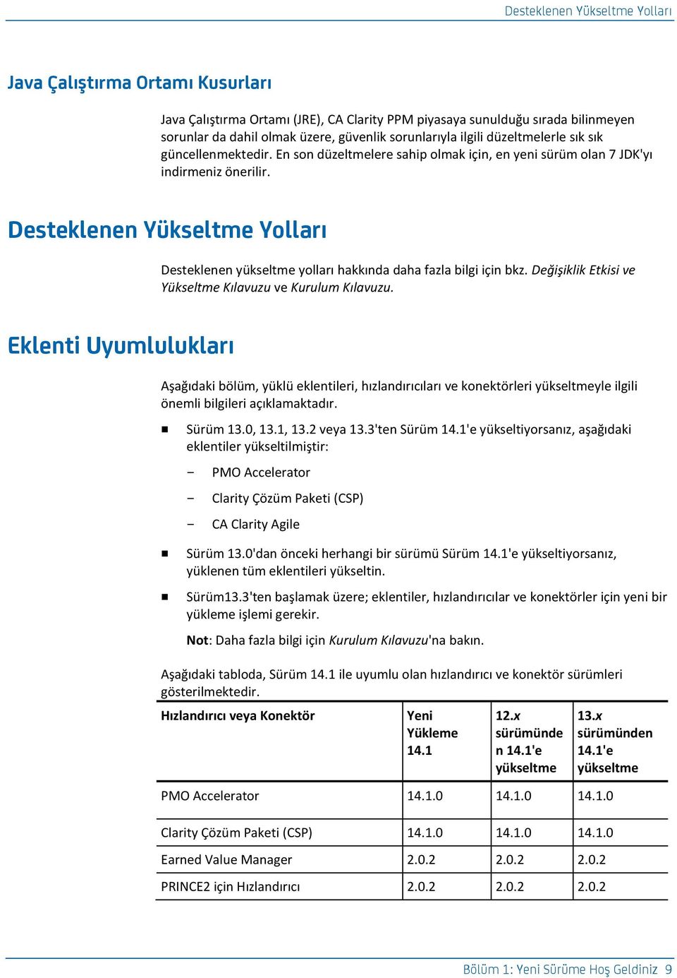 D_st_kl_n_n Yüks_ltm_ Yoll[rı Desteklenen yükseltme yolları hakkında daha fazla bilgi için bkz. Değişiklik Etkisi ve Yükseltme Kılavuzu ve Kurulum Kılavuzu.