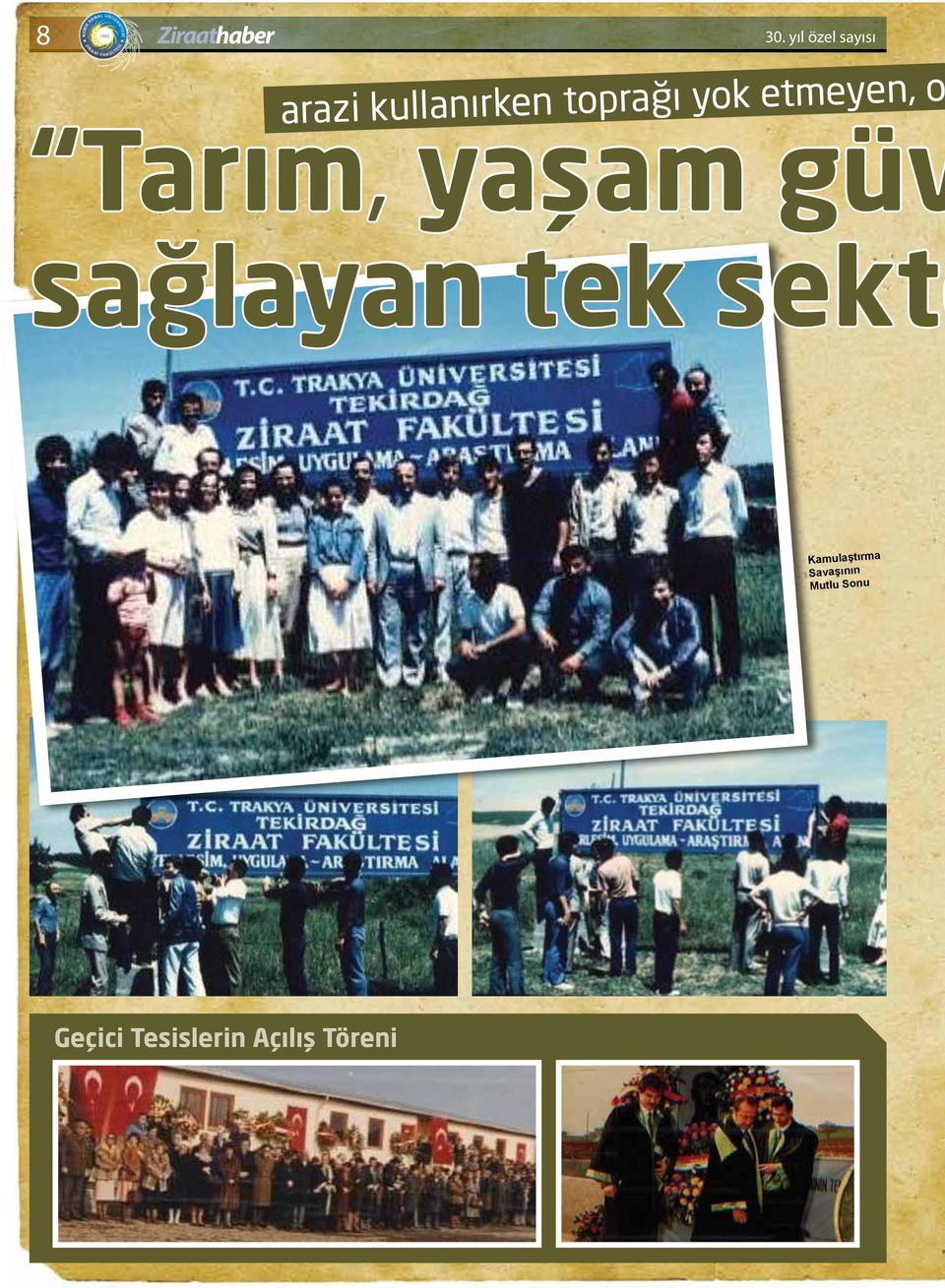 Tarım, yaşam güv Kamulaştırma