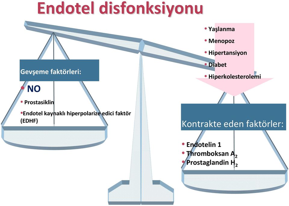 Diabet Hiperkolesterolemi Kontrakte eden faktörler: Endotelin 1