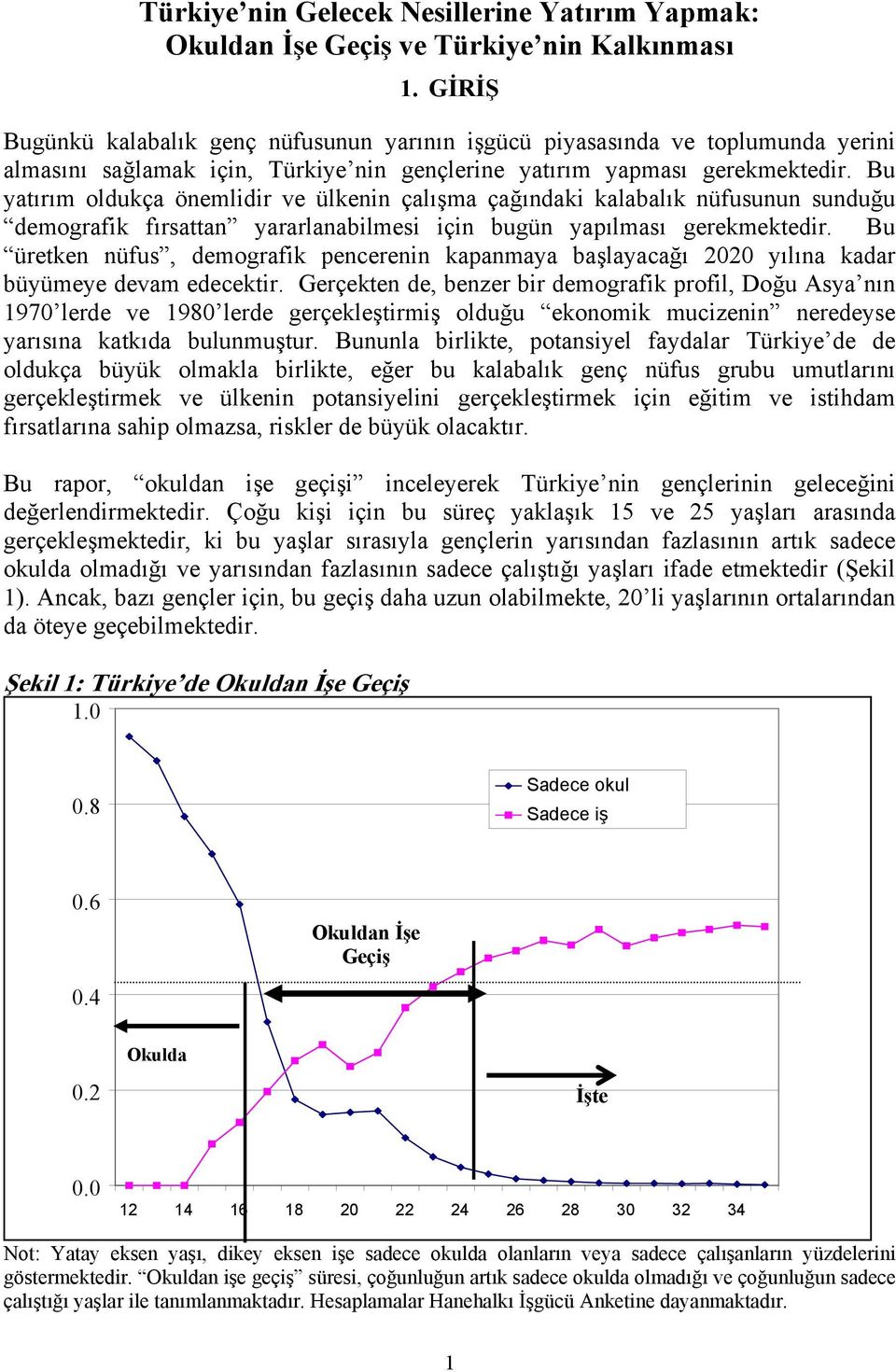 Bu yatırım oldukça önemlidir ve ülkenin çalışma çağındaki kalabalık nüfusunun sunduğu demografik fırsattan yararlanabilmesi için bugün yapılması gerekmektedir.