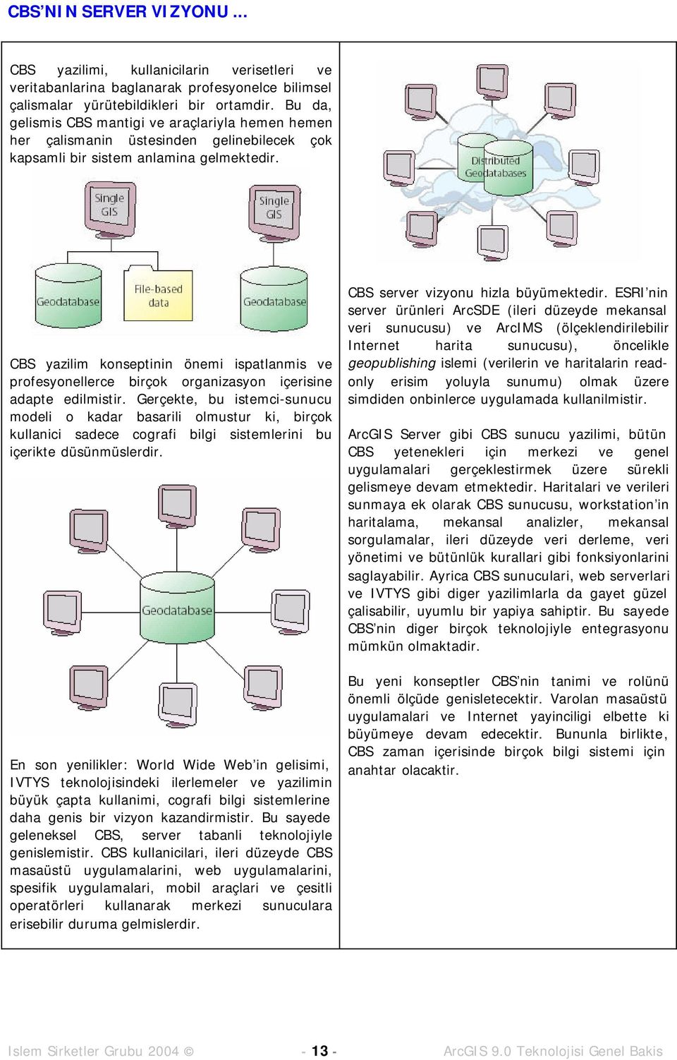 CBS yazilim knseptinin önemi ispatlanmis ve prfesynellerce birçk rganizasyn içerisine adapte edilmistir.