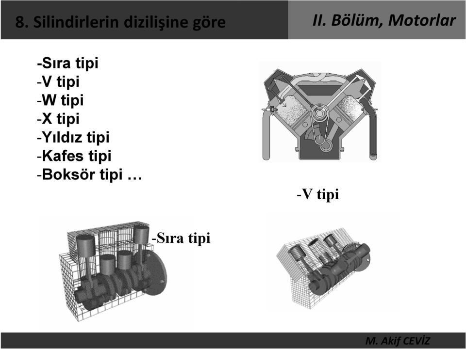 tipi -X tipi -Yıldız tipi