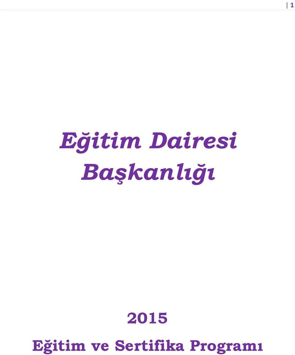 Başkanlığı 2015