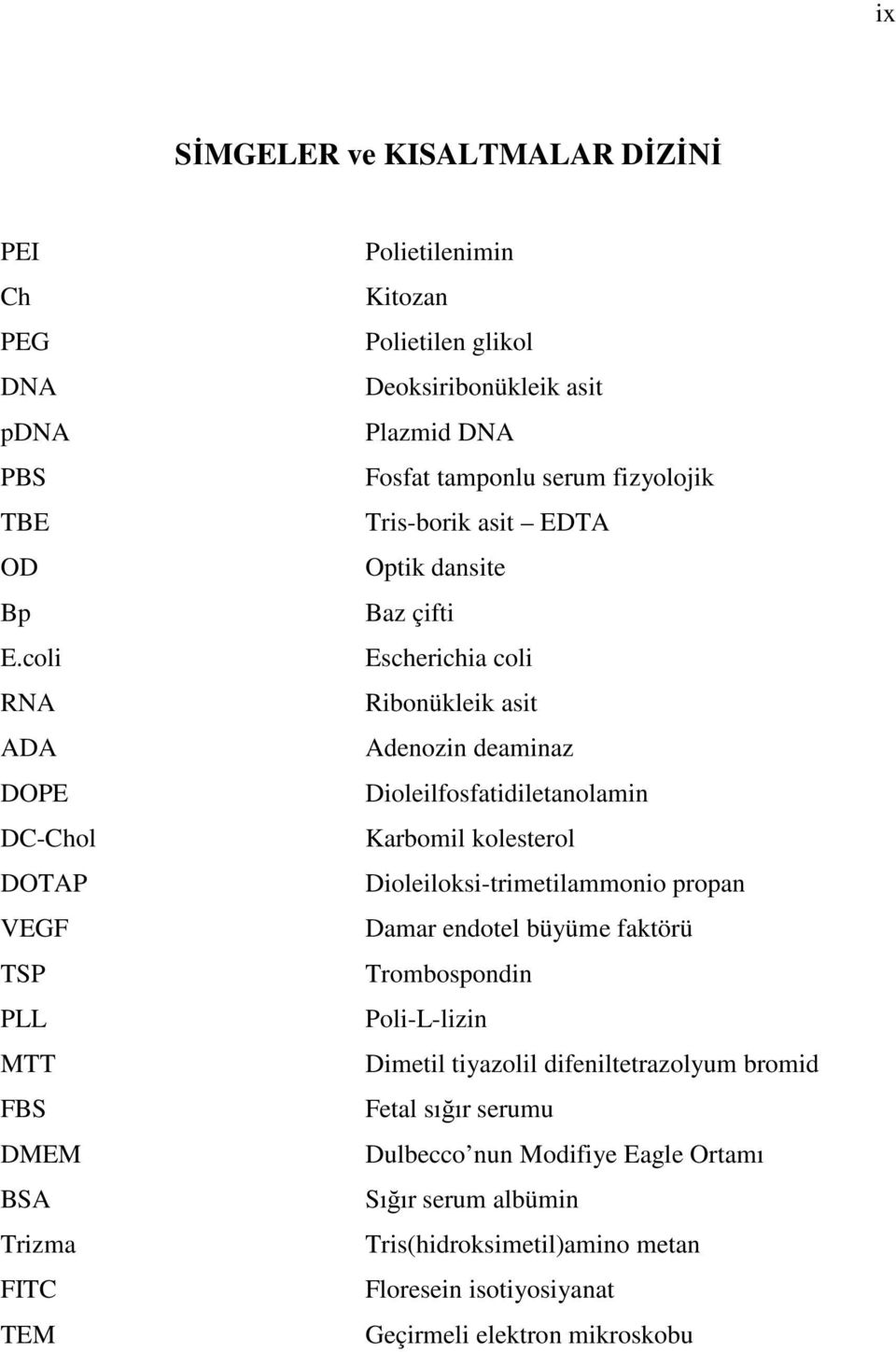 serum fizyolojik Tris-borik asit EDTA Optik dansite Baz çifti Escherichia coli Ribonükleik asit Adenozin deaminaz Dioleilfosfatidiletanolamin Karbomil kolesterol