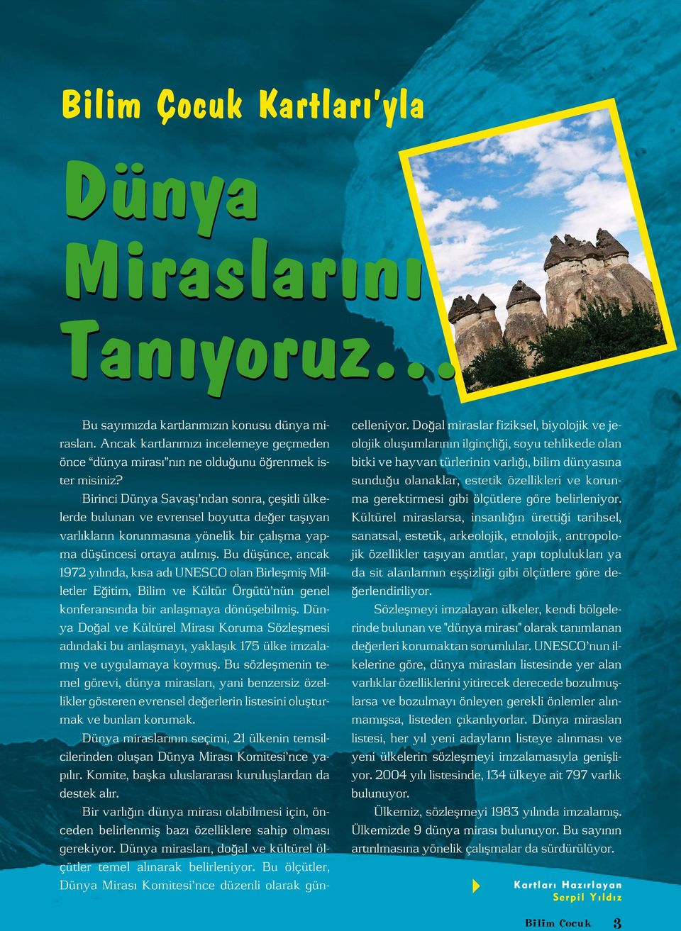 Bu düflünce, ancak 1972 y l nda, k sa ad UNESCO olan Birleflmifl Milletler E itim, Bilim ve Kültür Örgütü nün genel konferans nda bir anlaflmaya dönüflebilmifl.