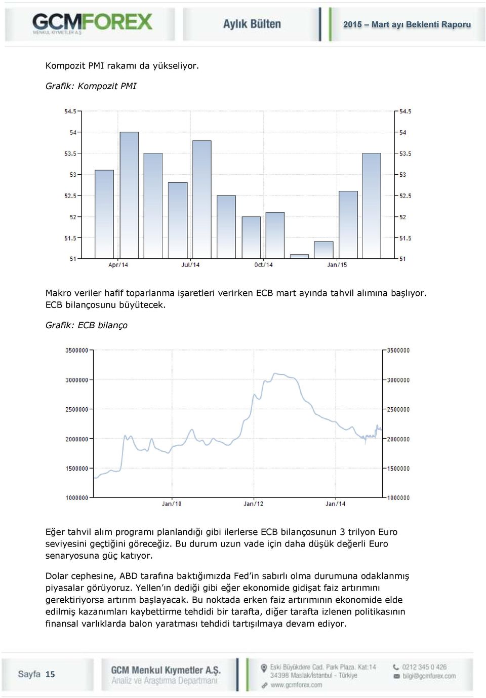 Bu durum uzun vade için daha düşük değerli Euro senaryosuna güç katıyor. Dolar cephesine, ABD tarafına baktığımızda Fed in sabırlı olma durumuna odaklanmış piyasalar görüyoruz.