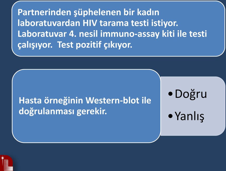 nesil immuno-assay kiti ile testi çalışıyor.