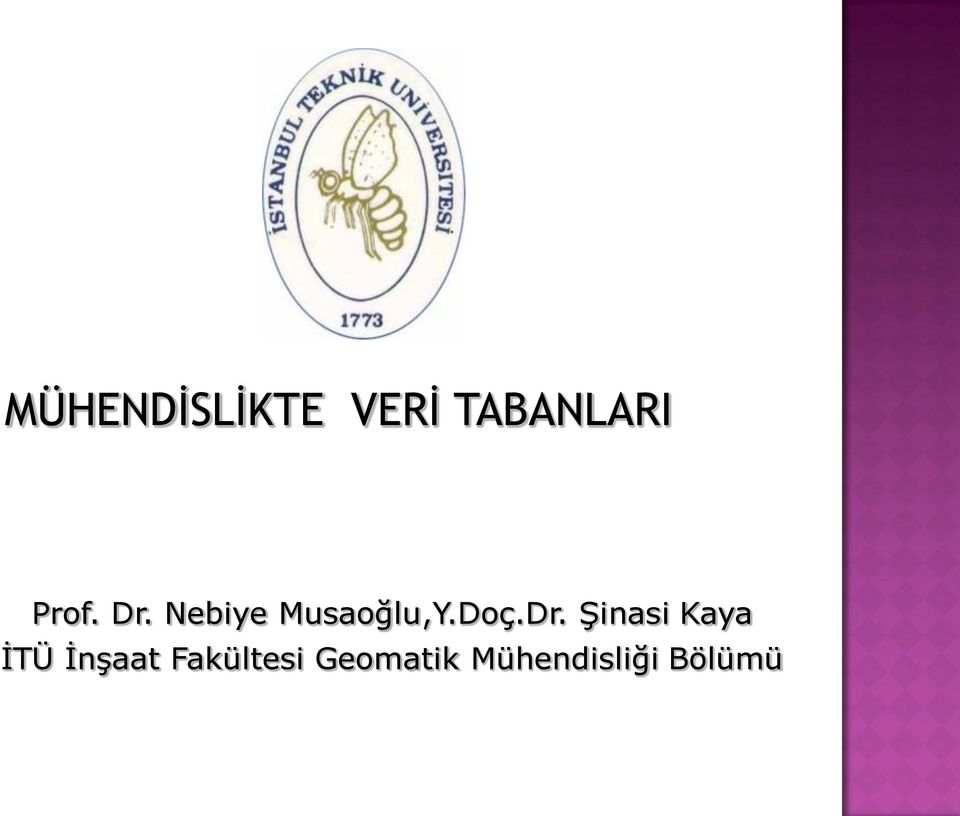 Dr. Şinasi Kaya İTÜ İnşaat