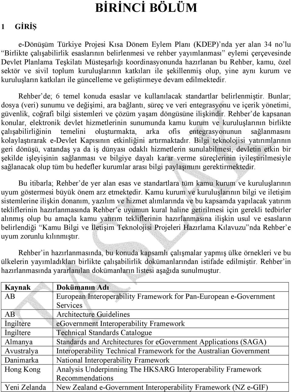 güncelleme ve geliştirmeye devam edilmektedir. Rehber de; 6 temel konuda esaslar ve kullanılacak standartlar belirlenmiştir.