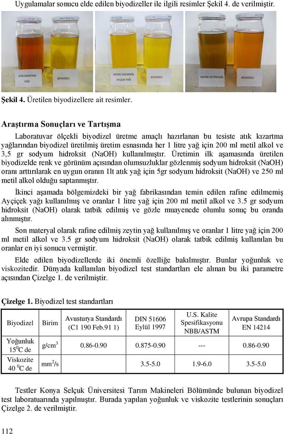 alkol ve 3,5 gr sodyum hidroksit (NaOH) kullanılmıştır.