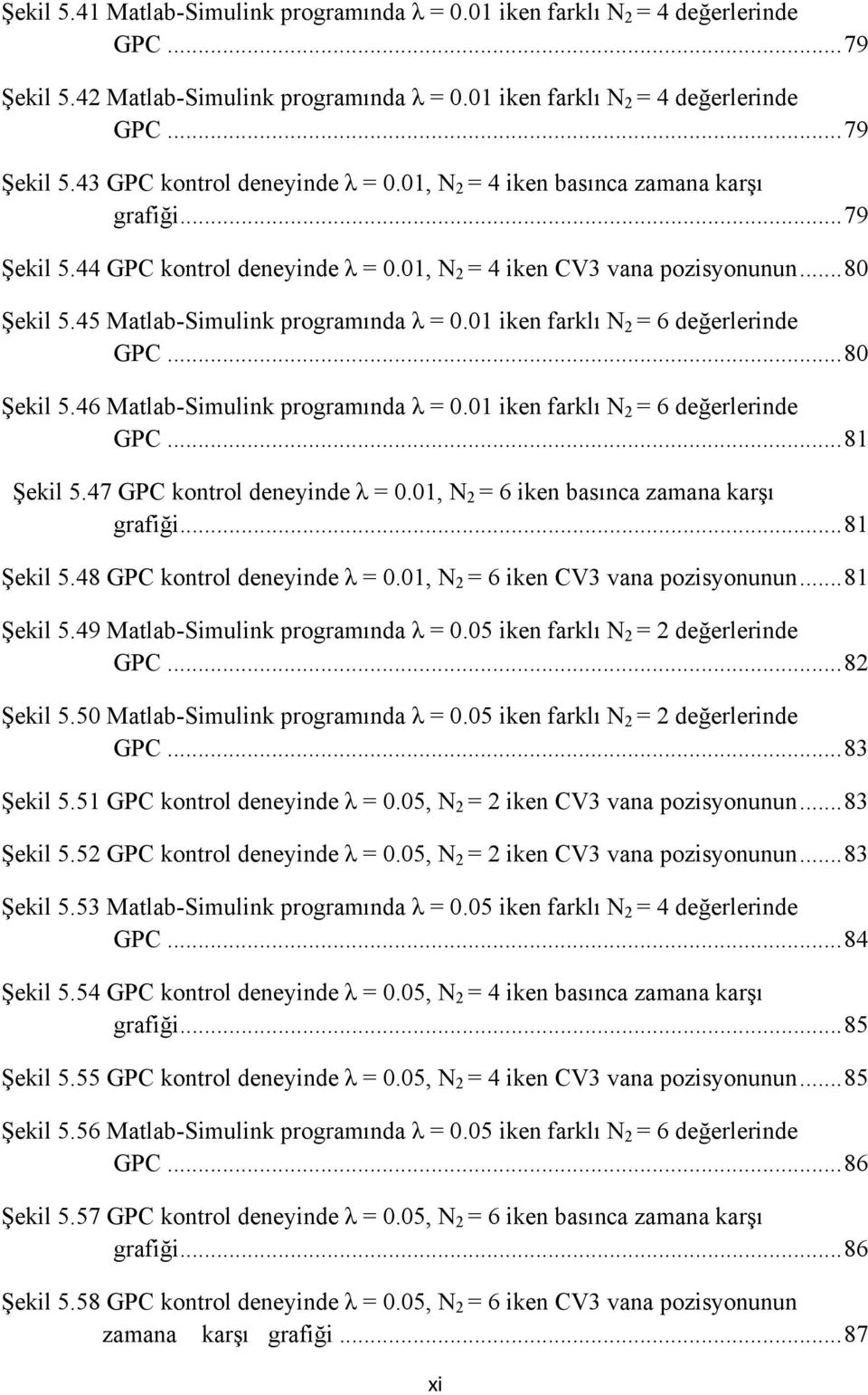 farklı N 2 = 6 değerlerinde GPC 80 Şekil 546 Matlab-Simulink programında λ = 001 iken farklı N 2 = 6 değerlerinde GPC 81 Şekil 547 GPC kontrol deneyinde λ = 001, N 2 = 6 iken basınca zamana karşı