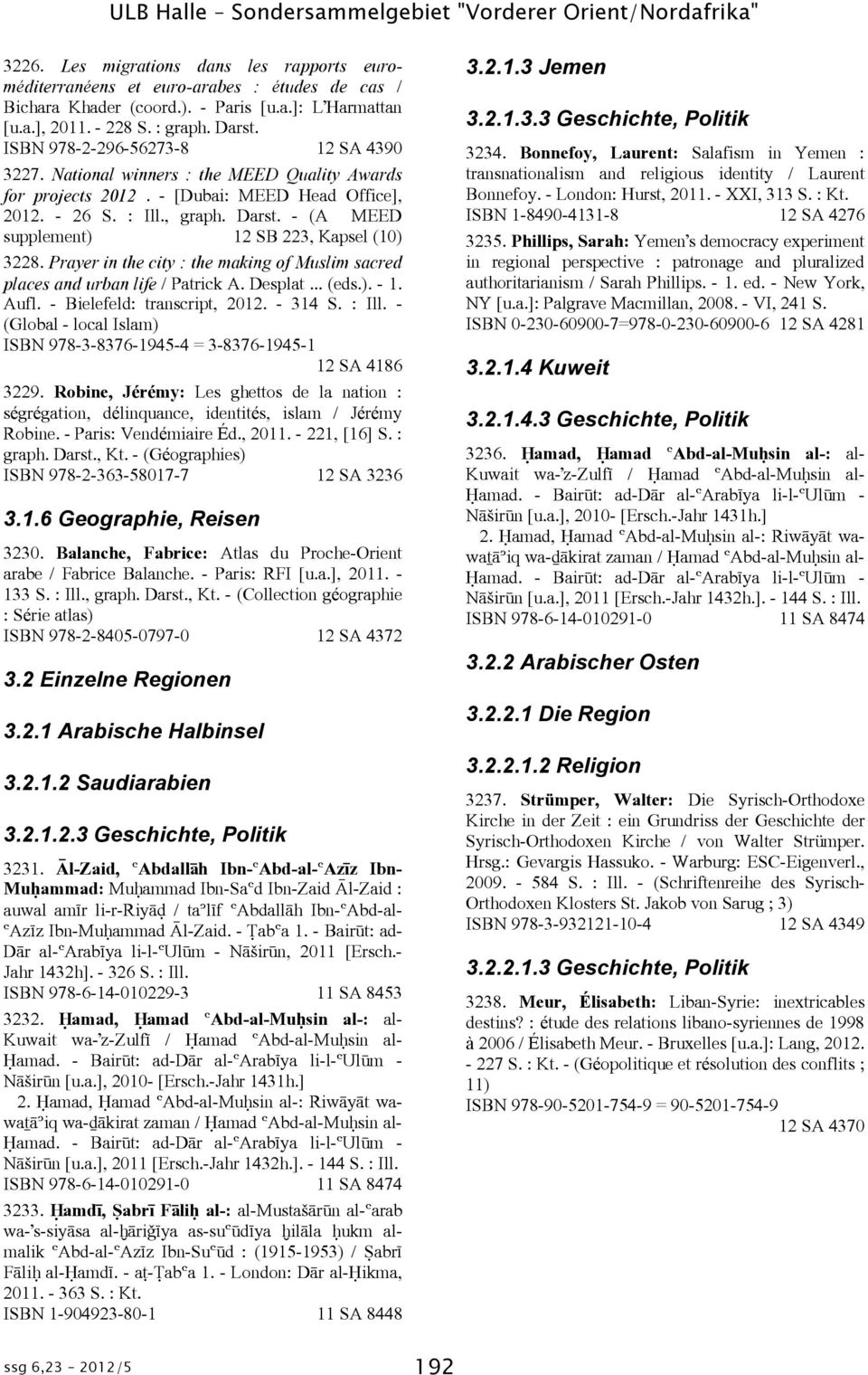 Darst. - (A MEED supplement) 12 SB 223, Kapsel (10) 3228. Prayer in the city : the making of Muslim sacred places and urban life / Patrick A. Desplat... (eds.). - 1. Aufl.