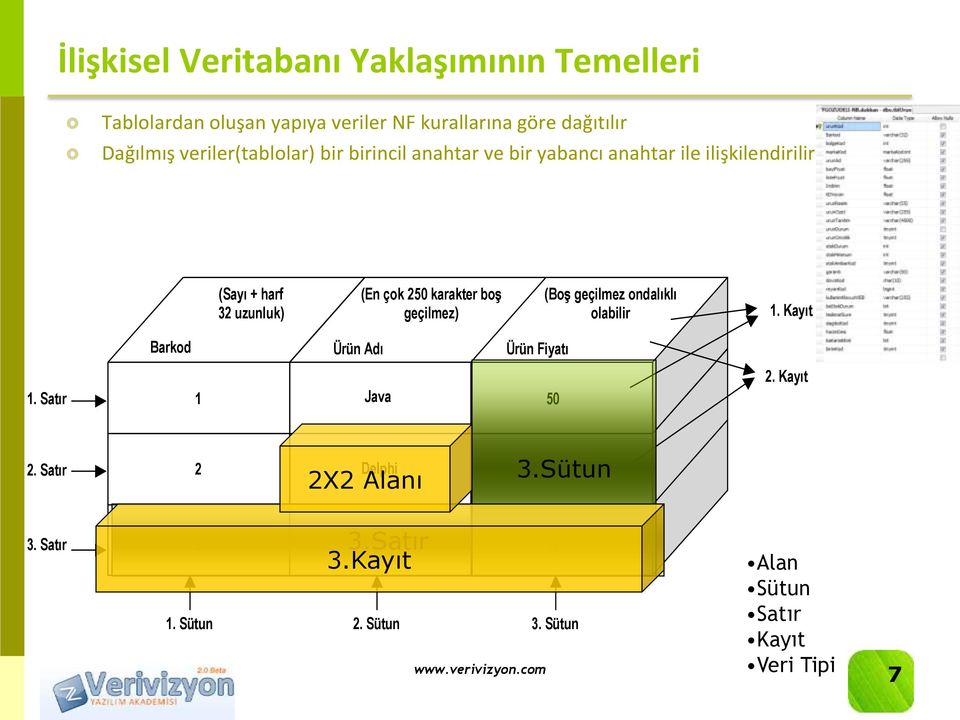 (Sayı + harf 32 uzunluk) (En çok 250 karakter boş geçilmez) (Boş geçilmez ondalıklı olabilir 1.