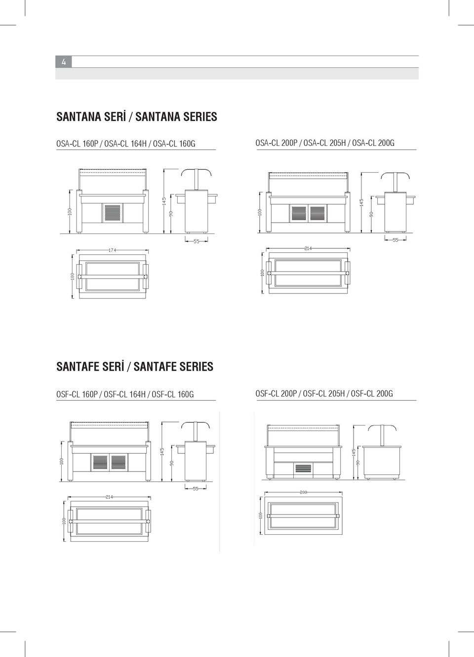 200G SANTAFE SERİ / SANTAFE SERIES OSF-CL 160P / OSF-CL